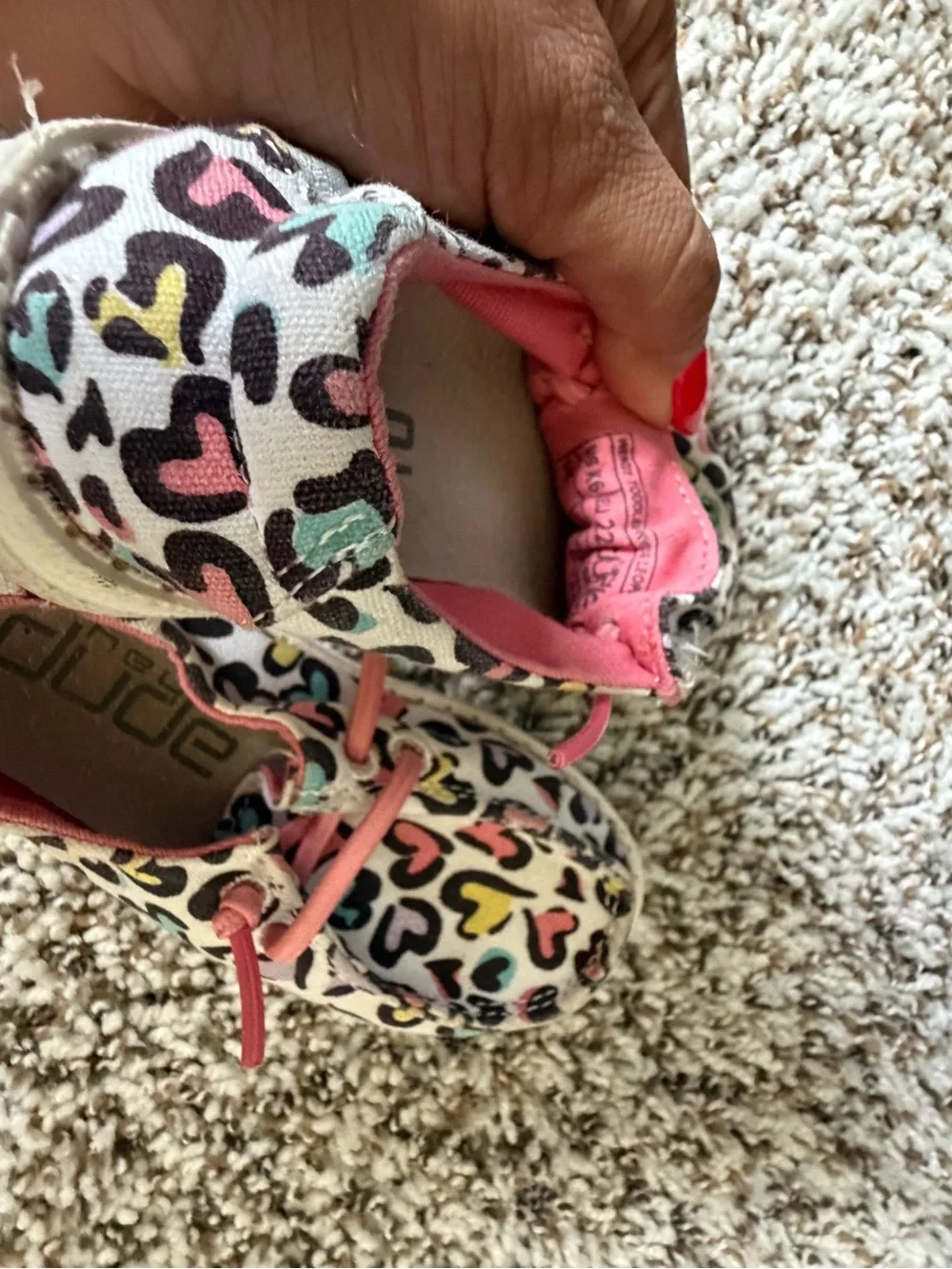 Hey Dude Kids Heart-Print Canvas Slip-Ons in Pink, Yellow, Teal